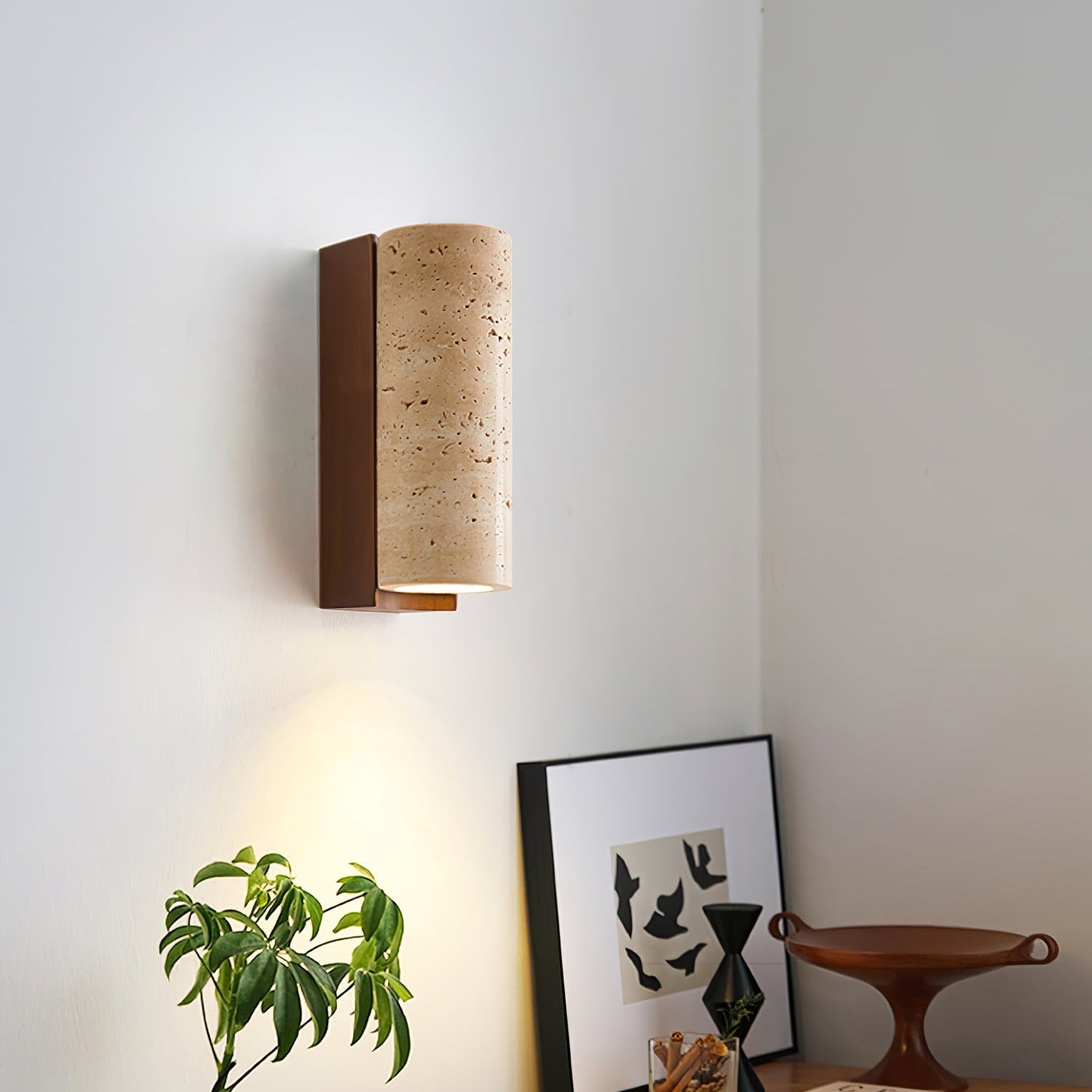 Nula Applique Murale en Travertin Naturel - Neutralighting
