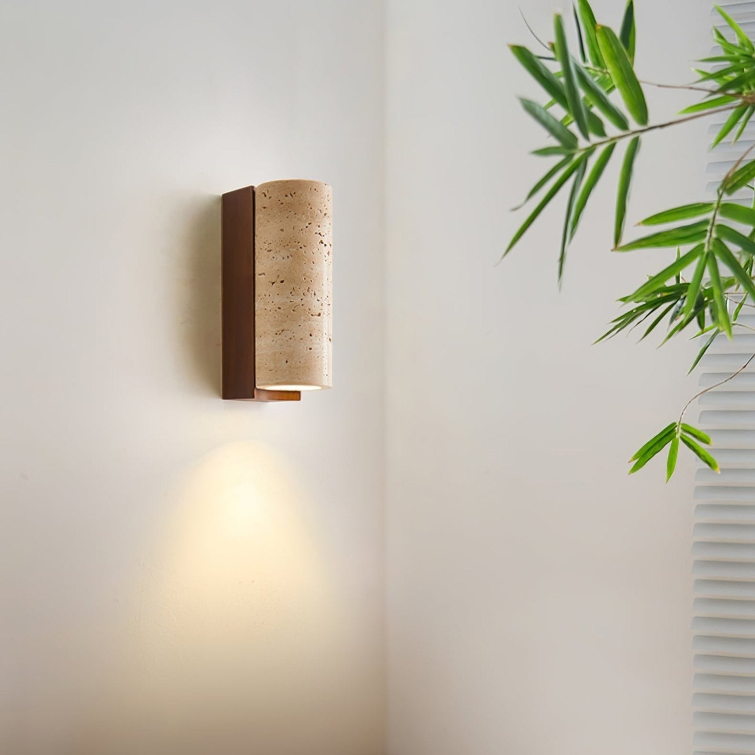 Nula Applique Murale en Travertin Naturel - Neutralighting