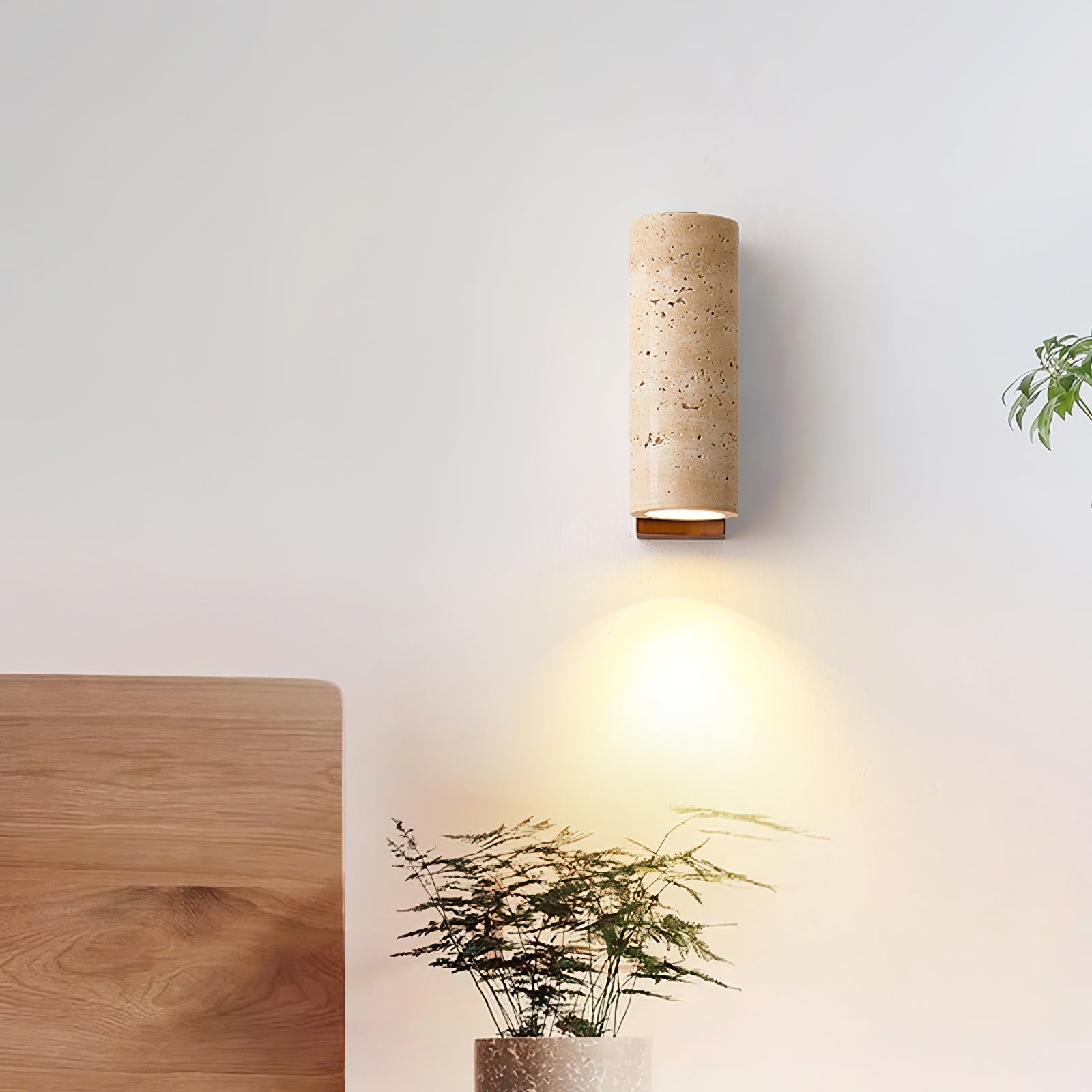 Nula Applique Murale en Travertin Naturel - Neutralighting