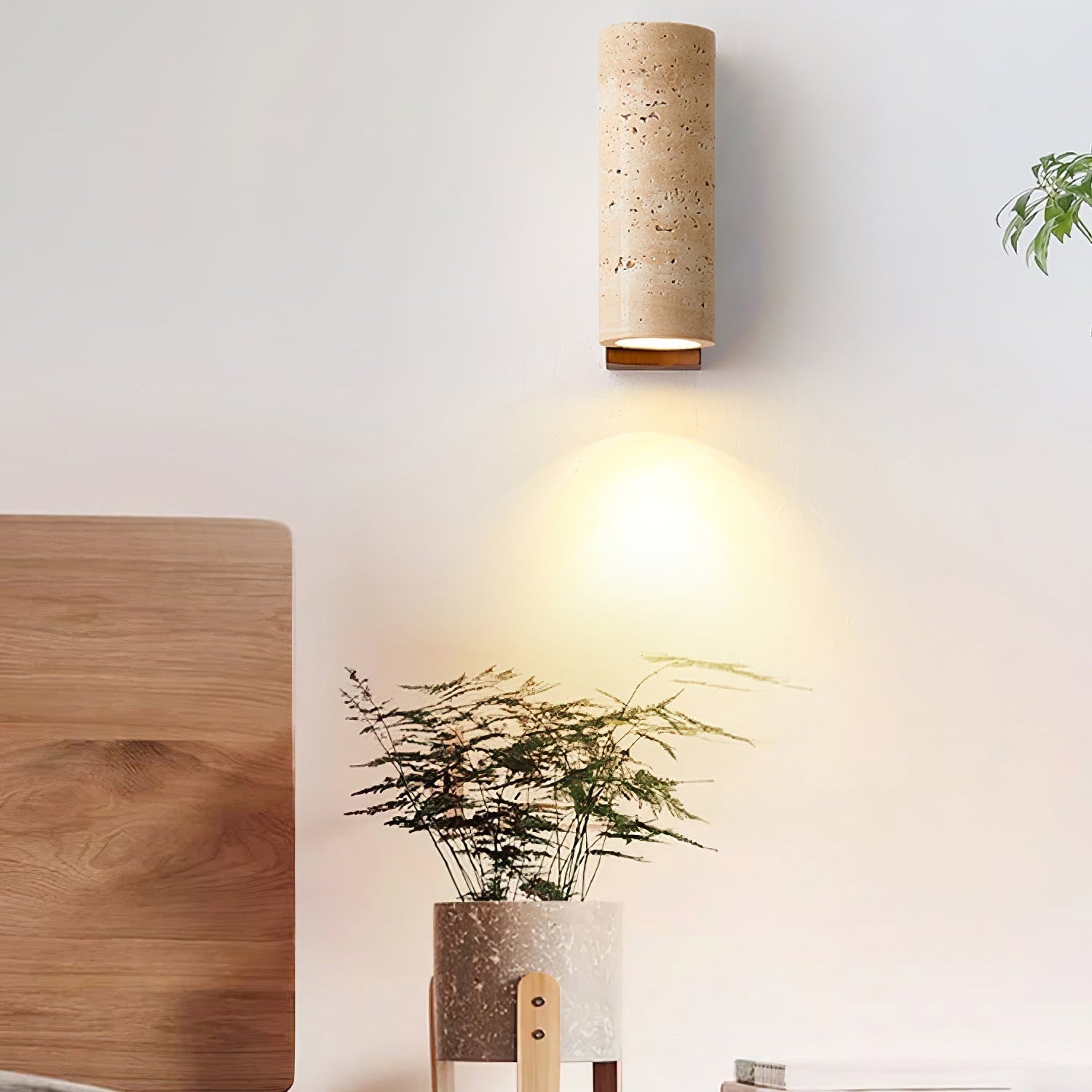 Nula Applique Murale en Travertin Naturel - Neutralighting