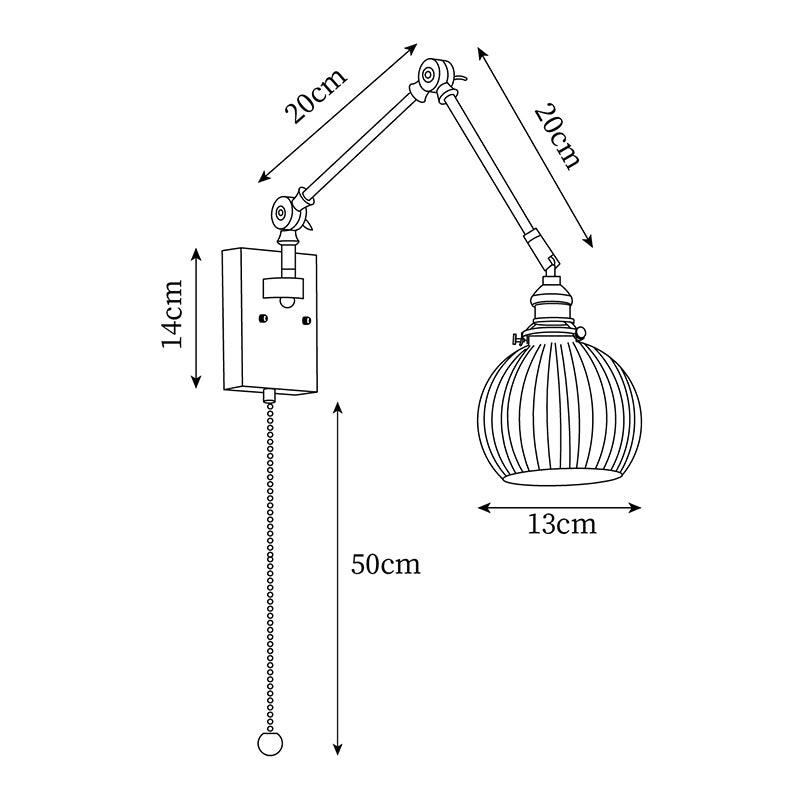 Brione Applique Murale Vintage Bras Pivotant Réglable - Neutralighting