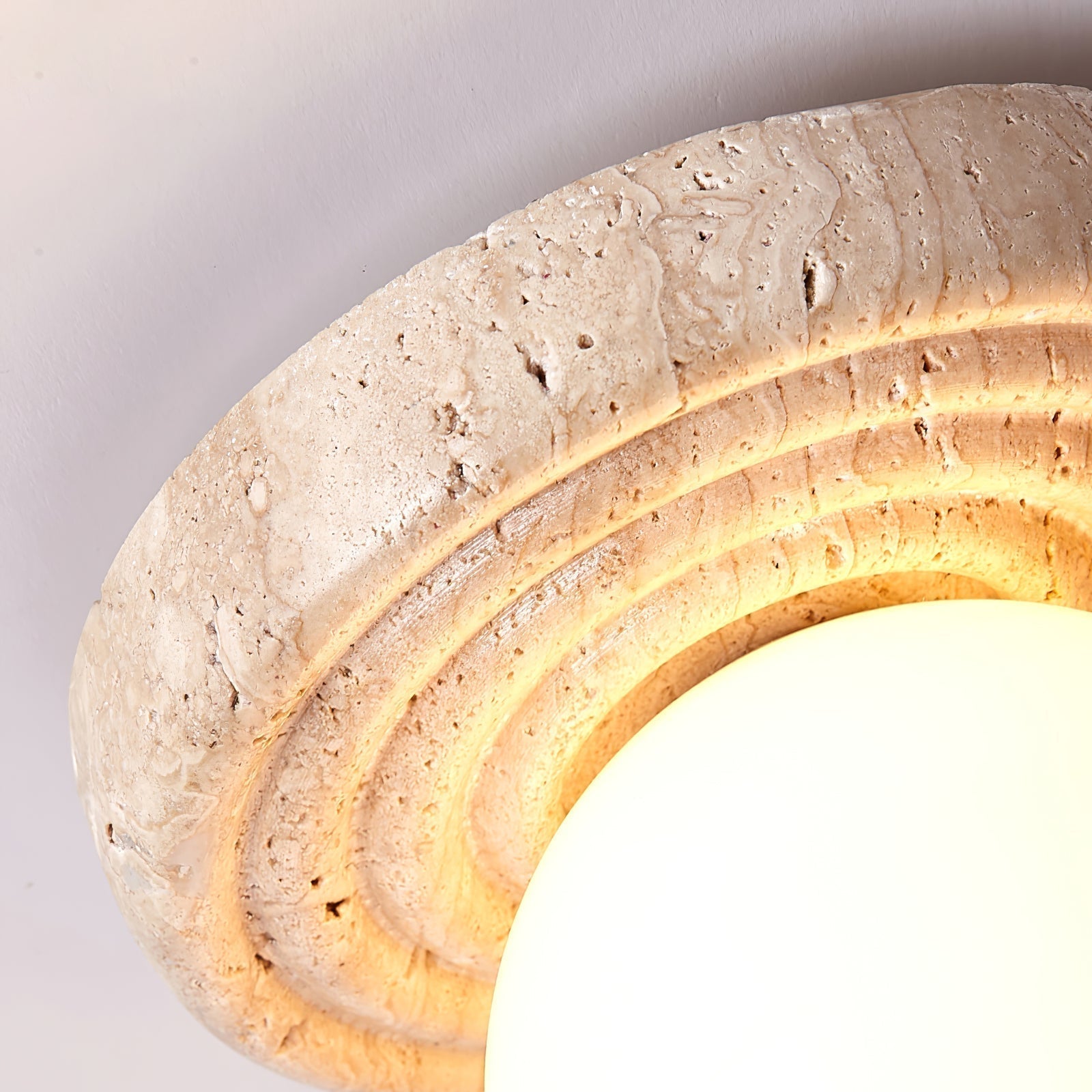 Echo Travertin Globe Applique Murale - Neutralighting