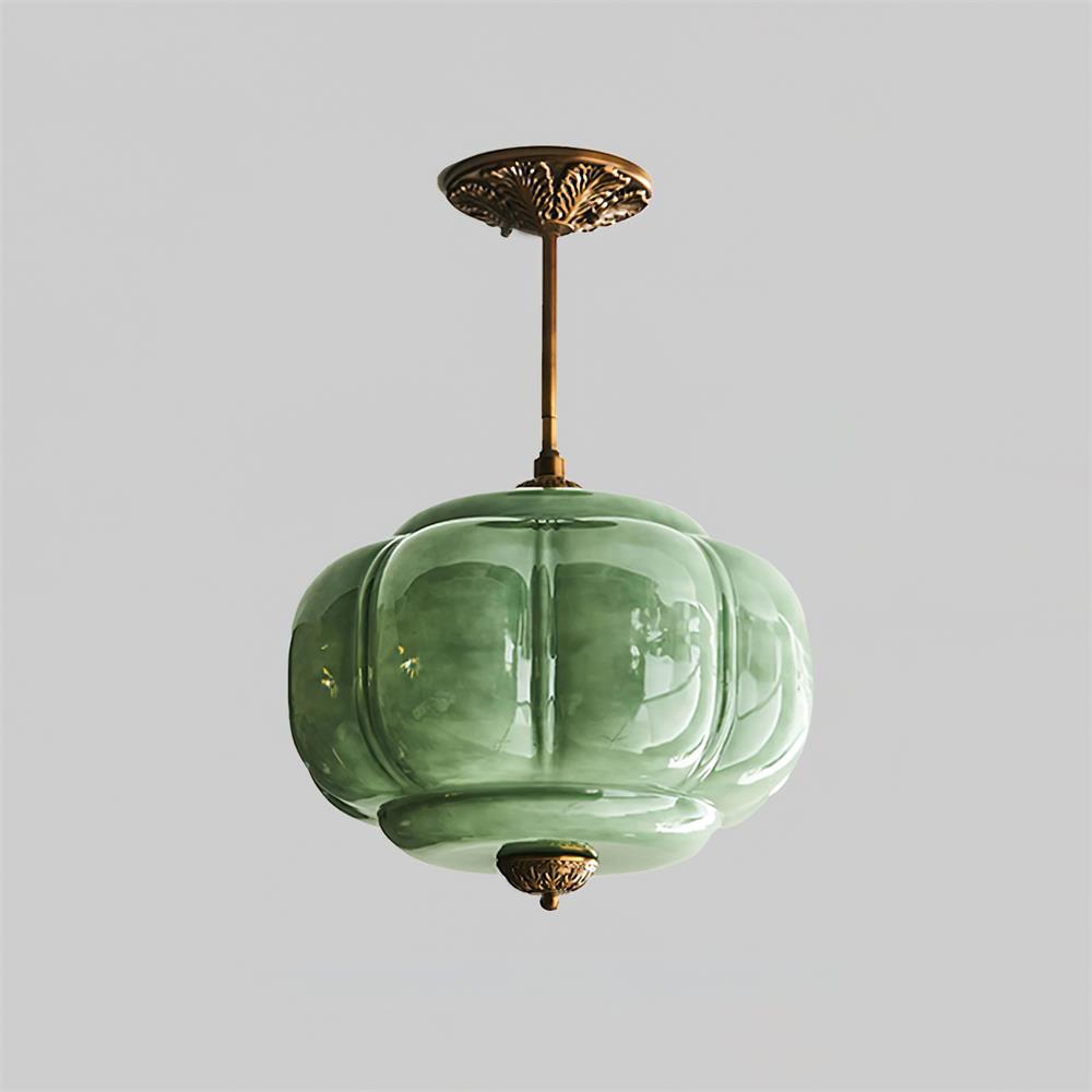 Eldio Lampe Plafond Semi-Encastrée en Verre Vert - Neutralighting