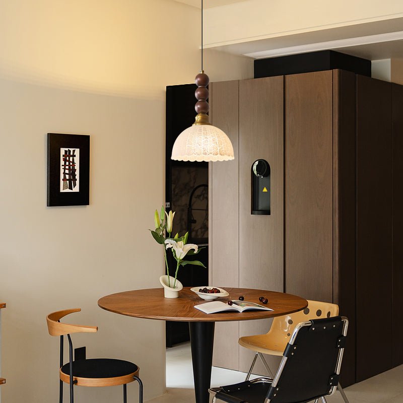 Avshaara Suspension en Tissu Vintage et Bois - Neutralighting