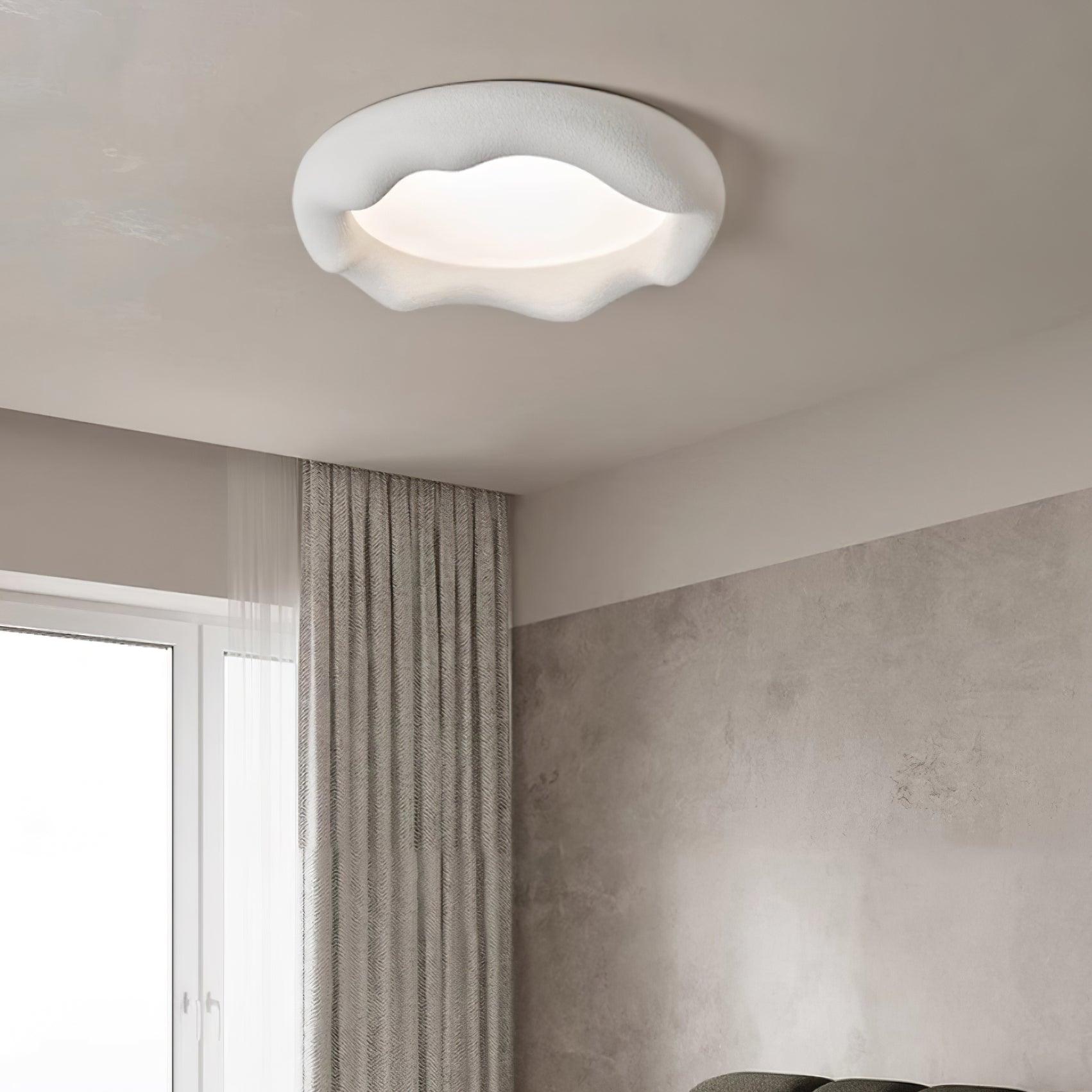 Vesperin Plafonnier en résine organique et fibre de verre, couleur beige - Neutralighting