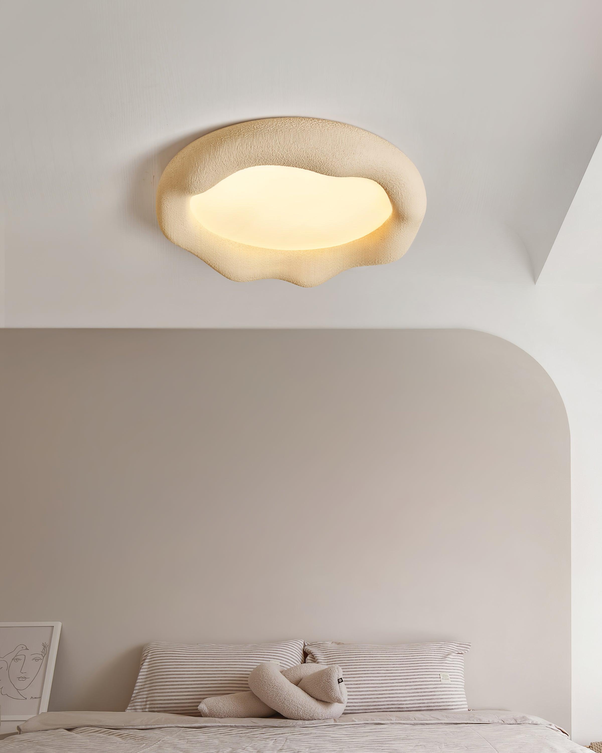 Vesperin Plafonnier en résine organique et fibre de verre, couleur beige - Neutralighting