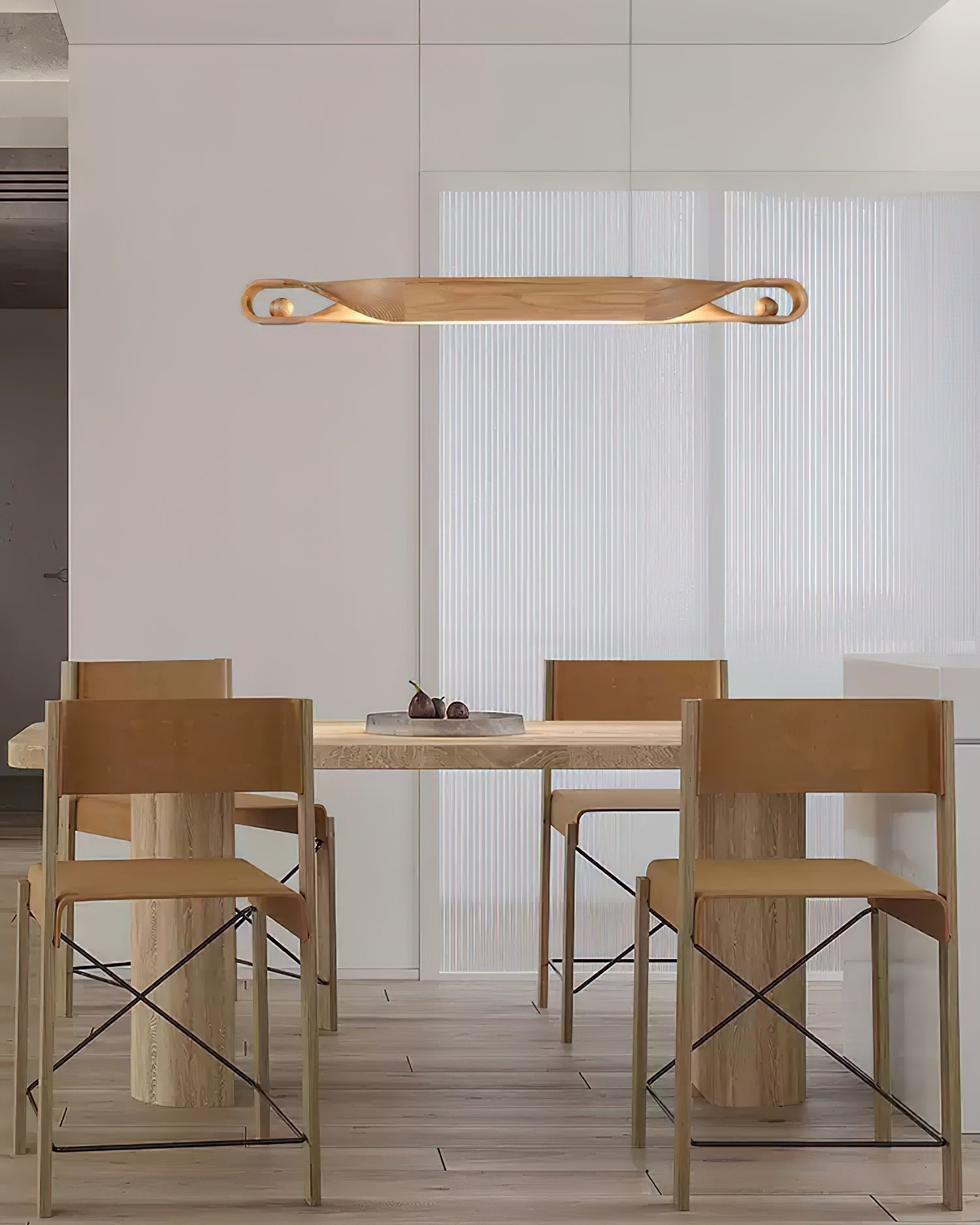 Lustra Suspension en Bois Incurvé Minimaliste - Neutralighting