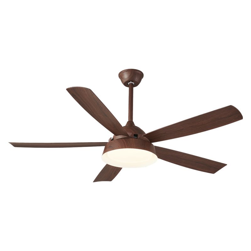 Plafonnier ventilateur Orvino en bois dans une option de finition noire