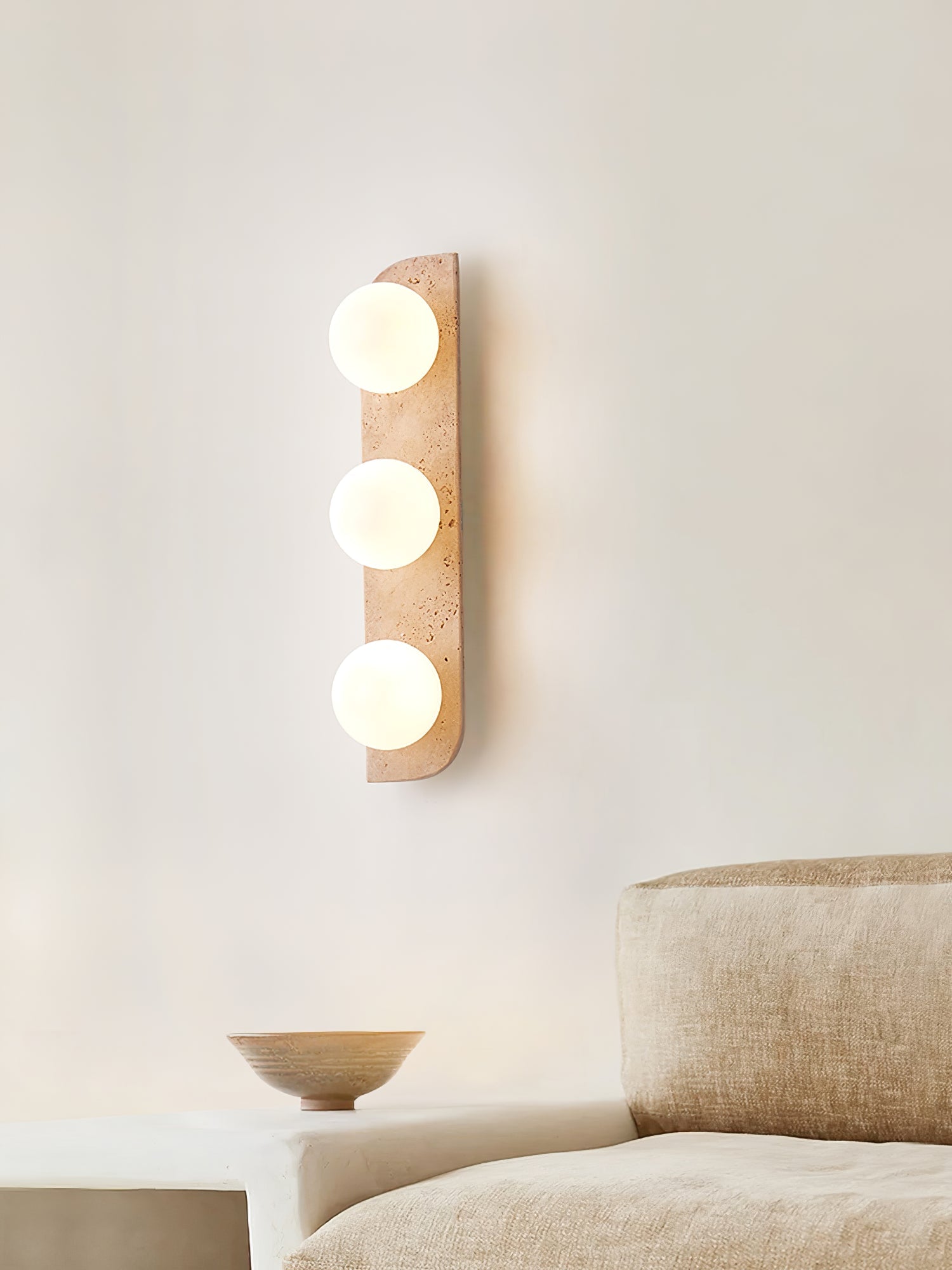 Alsilis Applique Murale Minimaliste en Travertin - Neutralighting