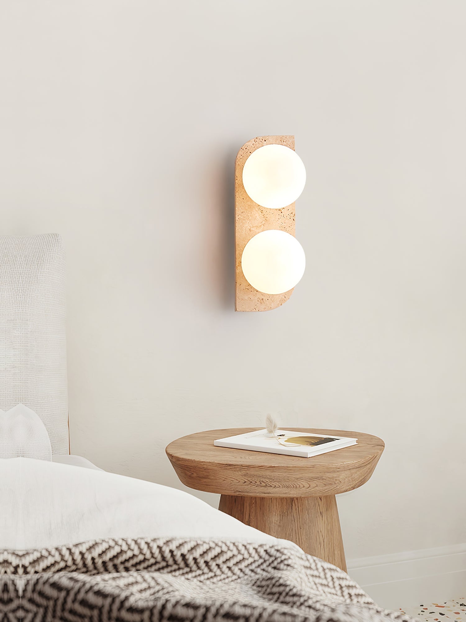 Alsilis Applique Murale Minimaliste en Travertin - Neutralighting