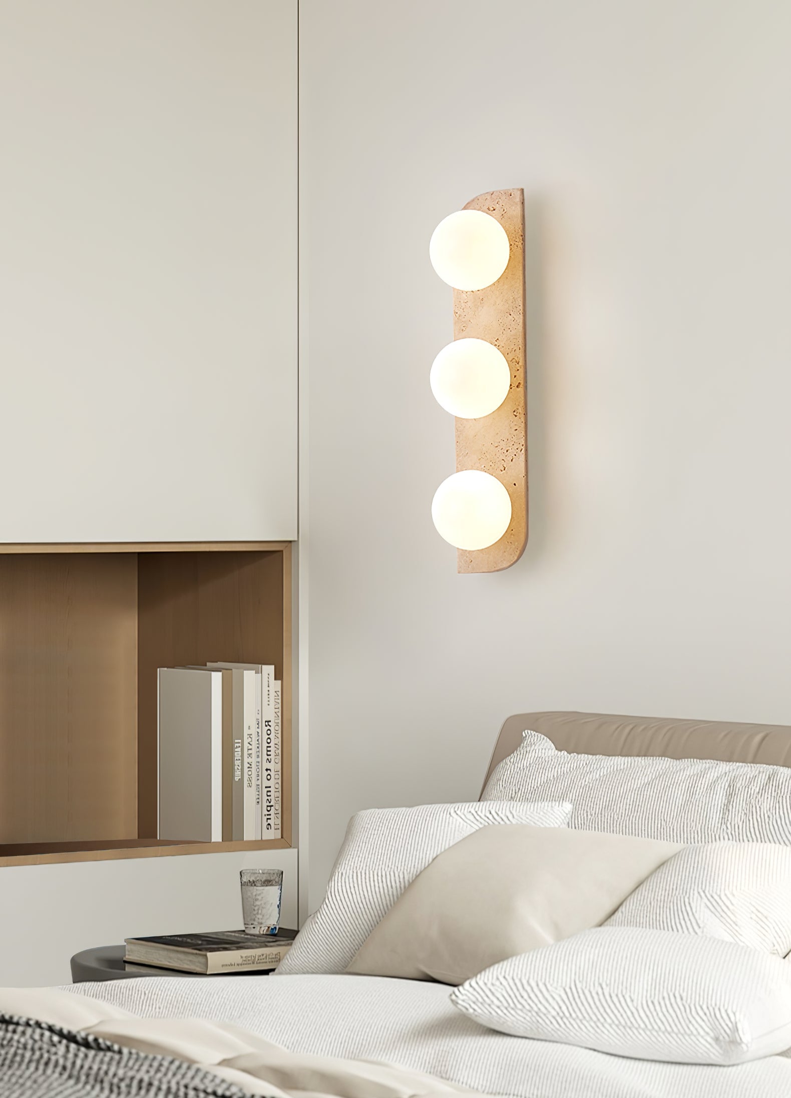Alsilis Applique Murale Minimaliste en Travertin - Neutralighting