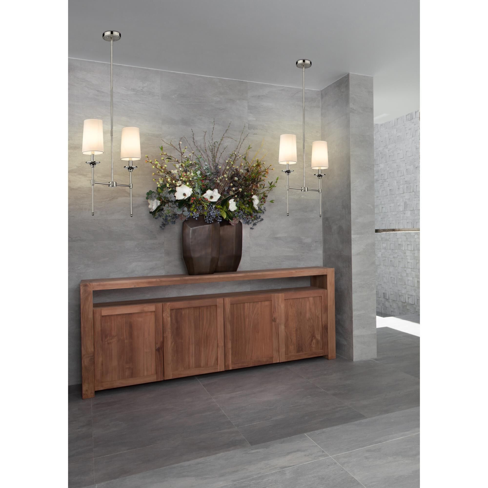 Verinyra Lustre Linéaire Laiton Tissu Vintage Industriel - Neutralighting