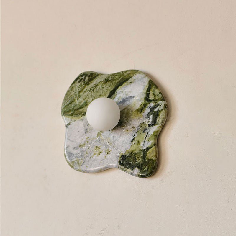 Lustra Applique Murale en Marbre Vert et Verre - Neutralighting