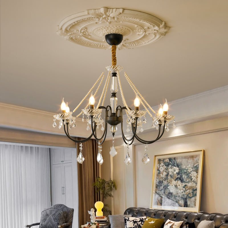 Cisoren Lustre Postmoderne de Luxe en Cristal et Perles - Neutralighting