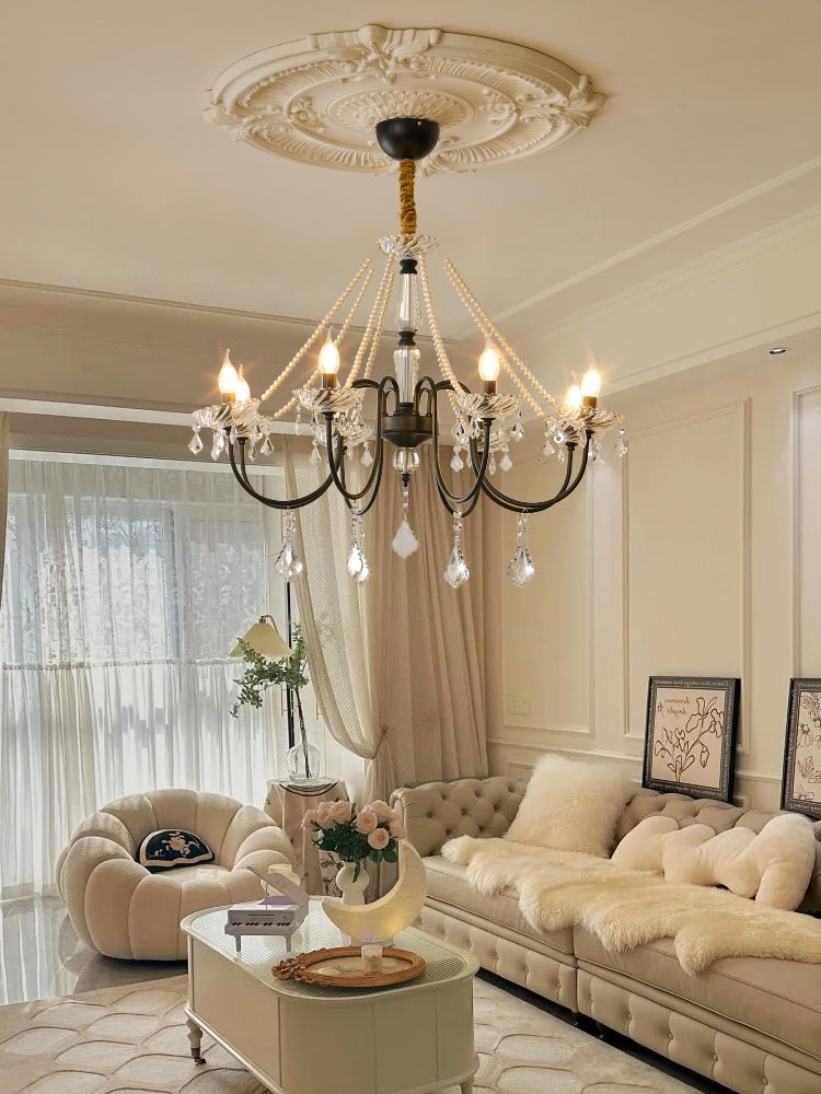 Cisoren Lustre Postmoderne de Luxe en Cristal et Perles - Neutralighting