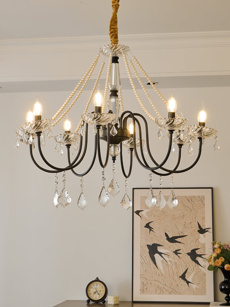 Cisoren Lustre Postmoderne de Luxe en Cristal et Perles - Neutralighting