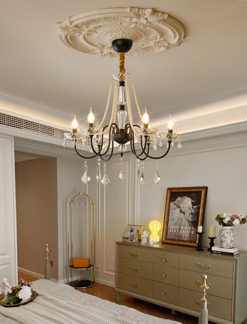 Cisoren Lustre Postmoderne de Luxe en Cristal et Perles - Neutralighting