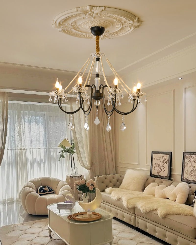 Cisoren Lustre Postmoderne de Luxe en Cristal et Perles - Neutralighting