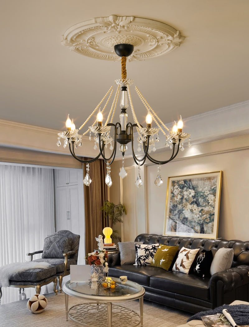 Cisoren Lustre Postmoderne de Luxe en Cristal et Perles - Neutralighting