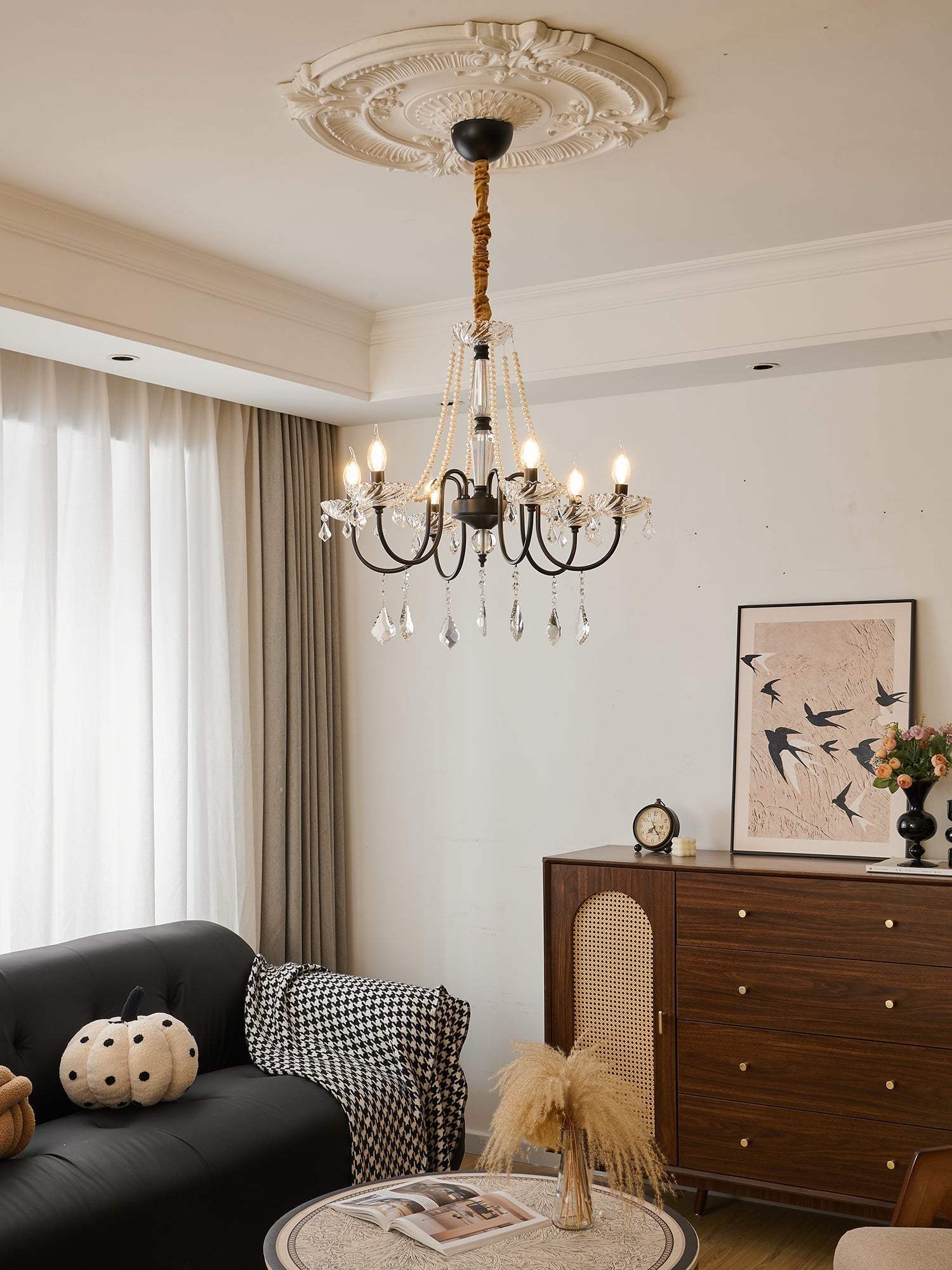 Cisoren Lustre Postmoderne de Luxe en Cristal et Perles - Neutralighting