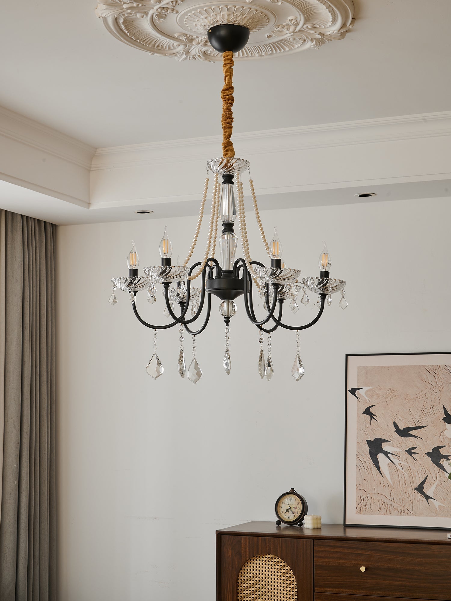 Cisoren Lustre Postmoderne de Luxe en Cristal et Perles - Neutralighting