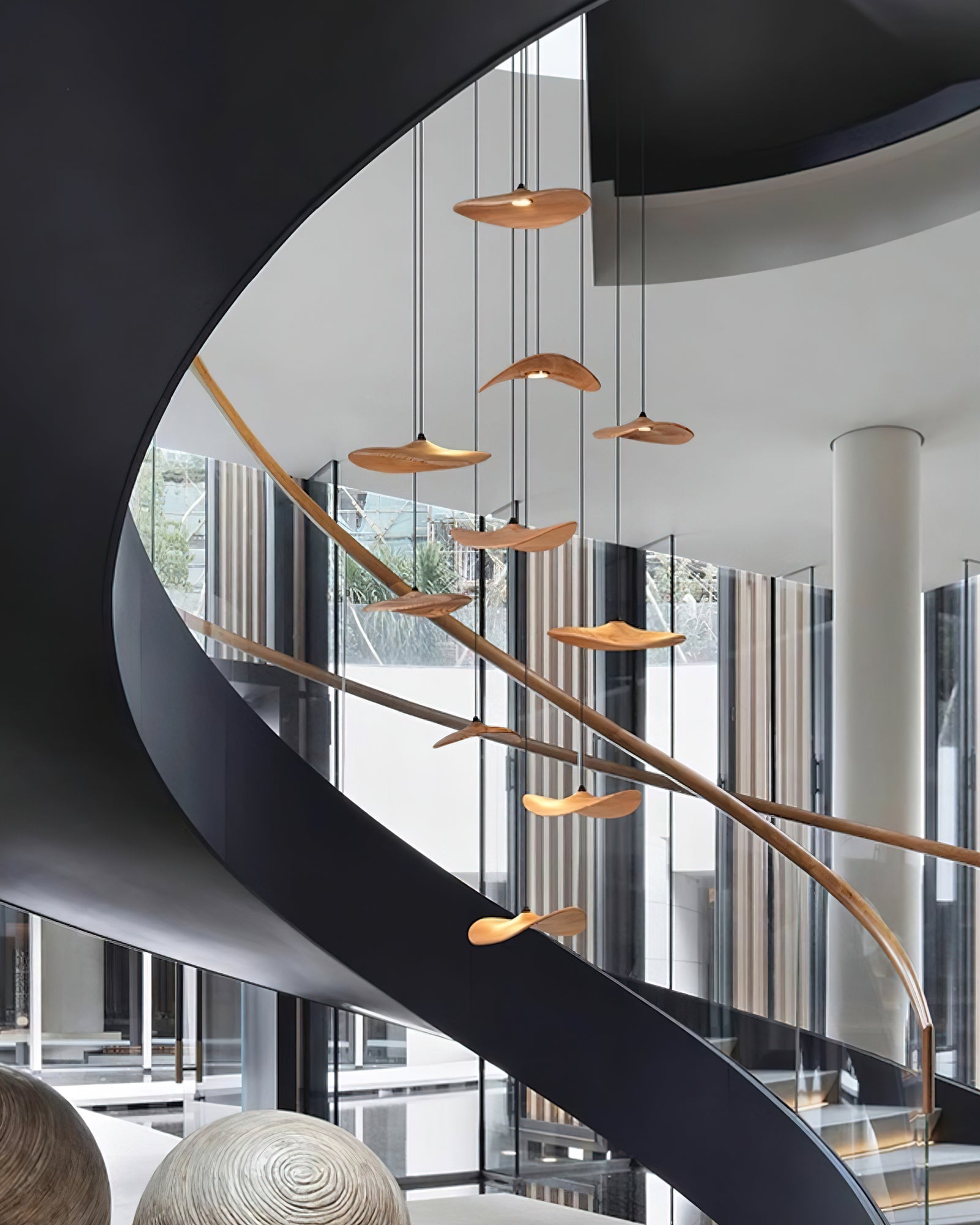 Abbott Chandelier Bois Feuille Vide Minimaliste - Neutralighting