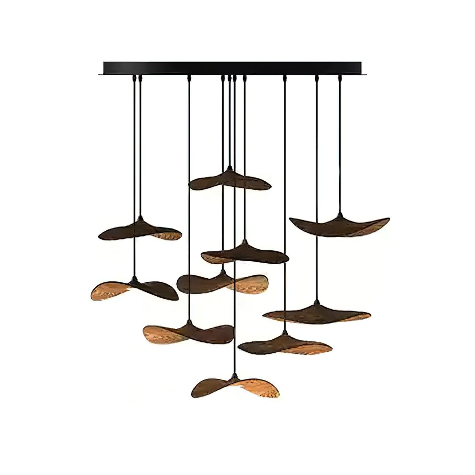 Abbott Chandelier Bois Feuille Vide Minimaliste - Neutralighting