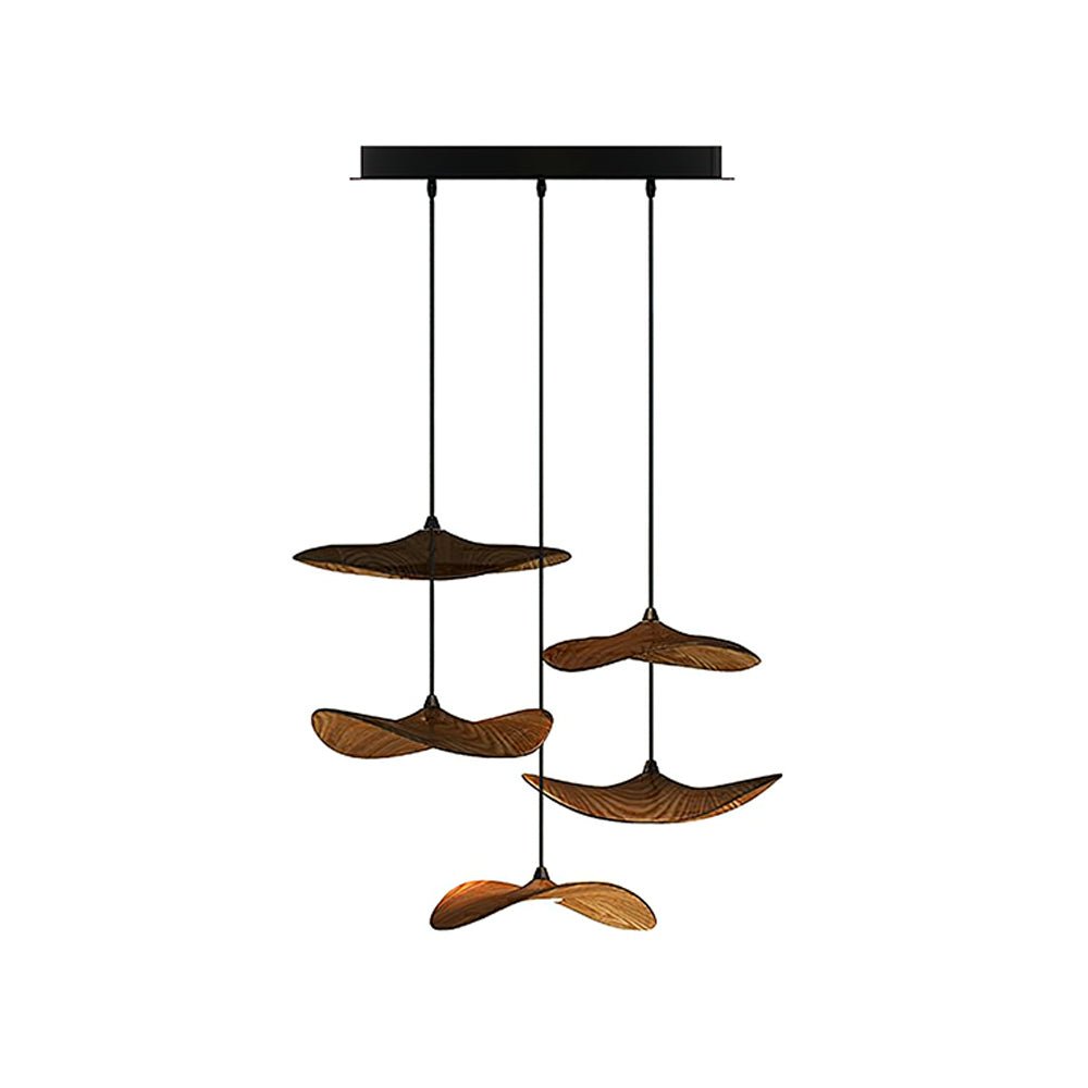 Abbott Chandelier Bois Feuille Vide Minimaliste - Neutralighting