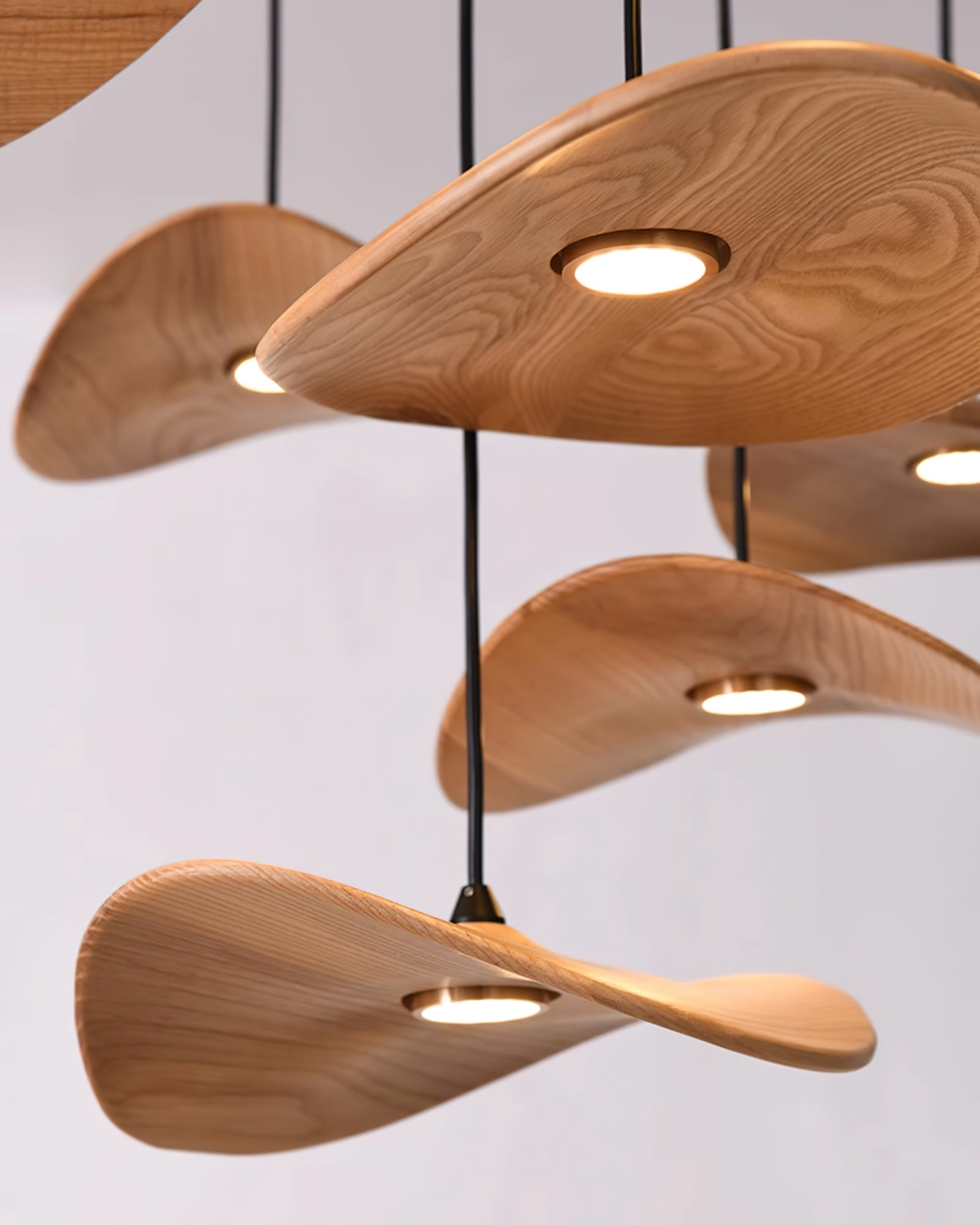 Abbott Chandelier Bois Feuille Vide Minimaliste - Neutralighting