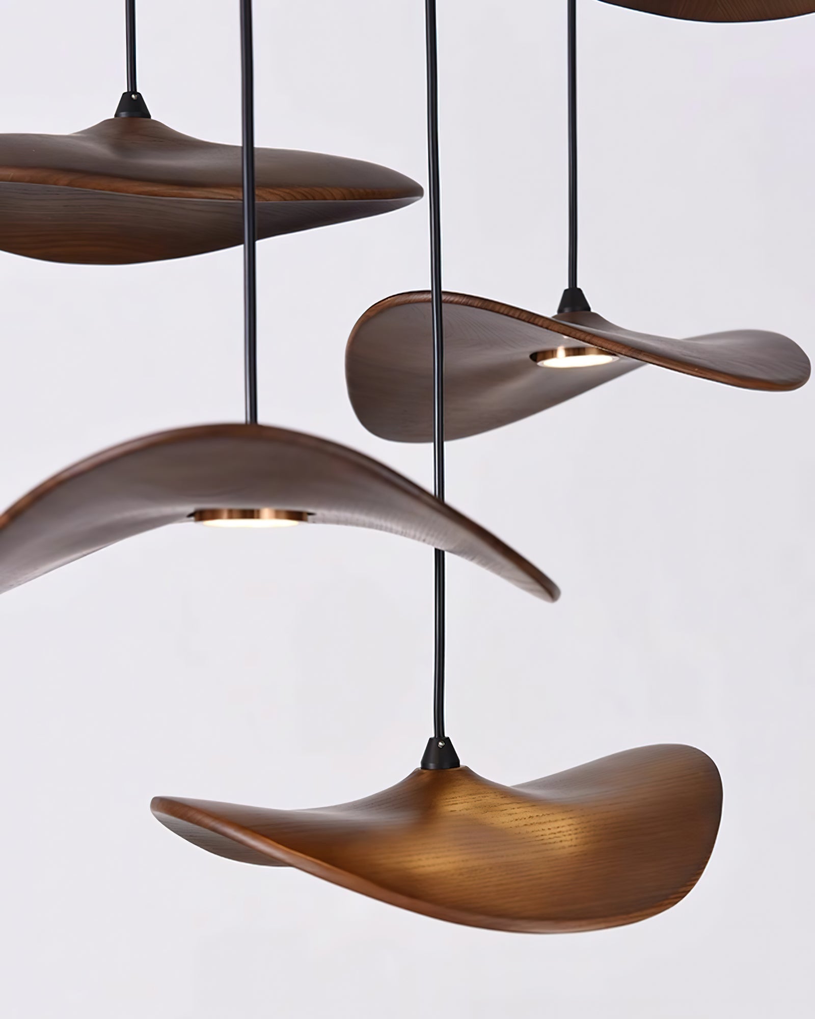 Abbott Chandelier Bois Feuille Vide Minimaliste - Neutralighting