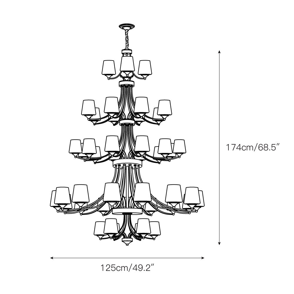 Ulrinara Chandelier Laiton Verre Luxe Postmoderne Salon - Neutralighting