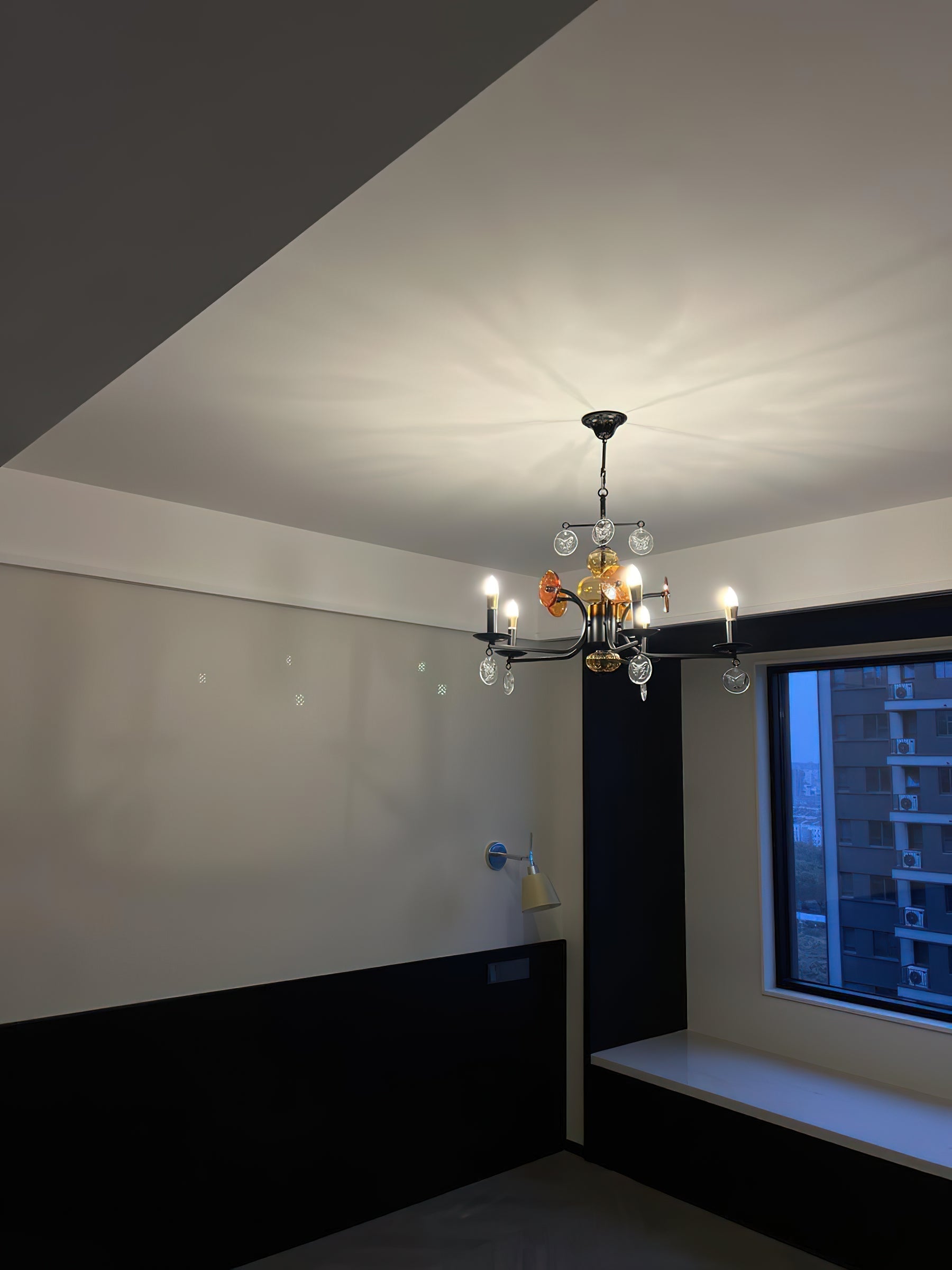 Anorion Chandelier Métal Verre Luxe Vintage Salon - Neutralighting