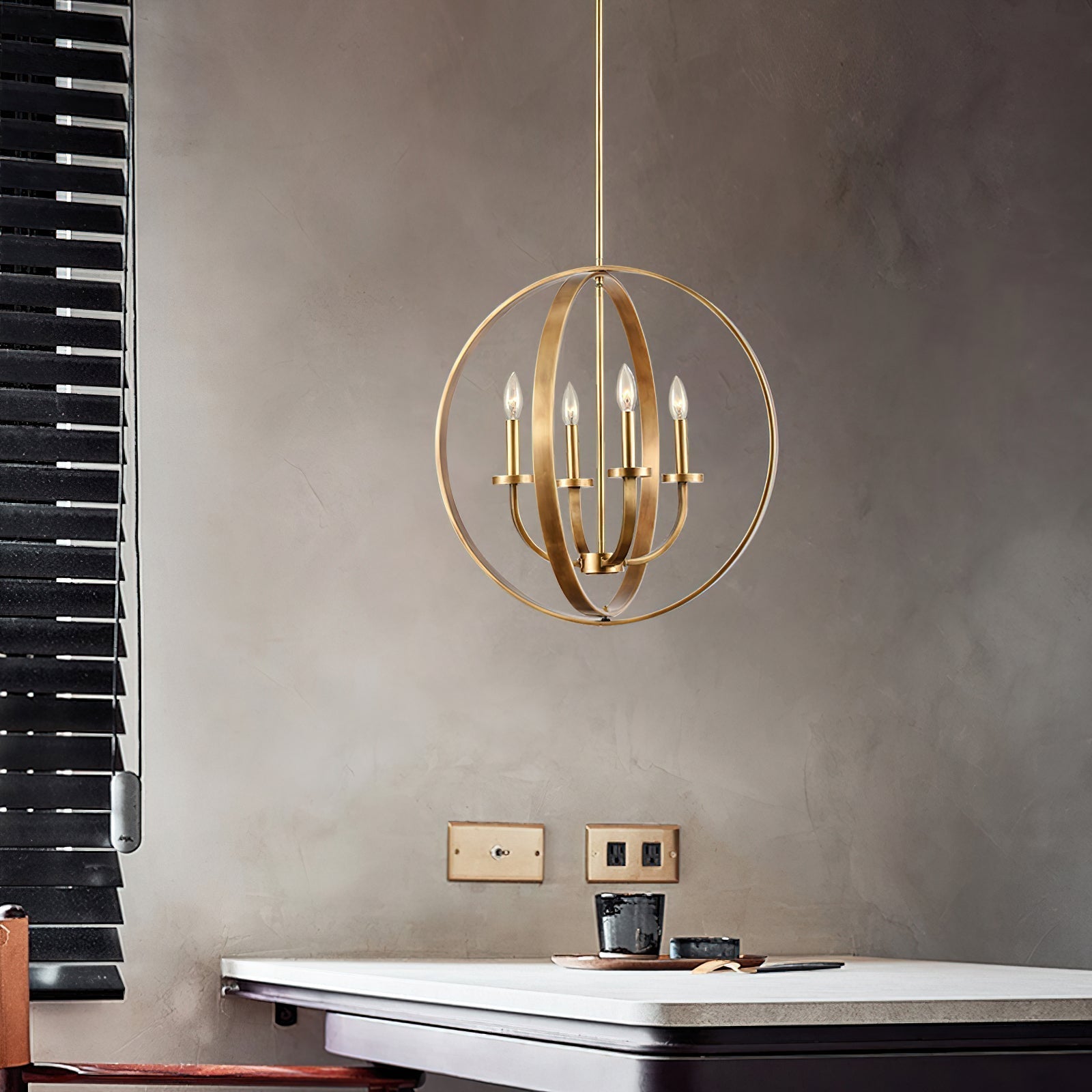 Icarila Suspension Métal Laiton Industriel Vintage Salon - Neutralighting