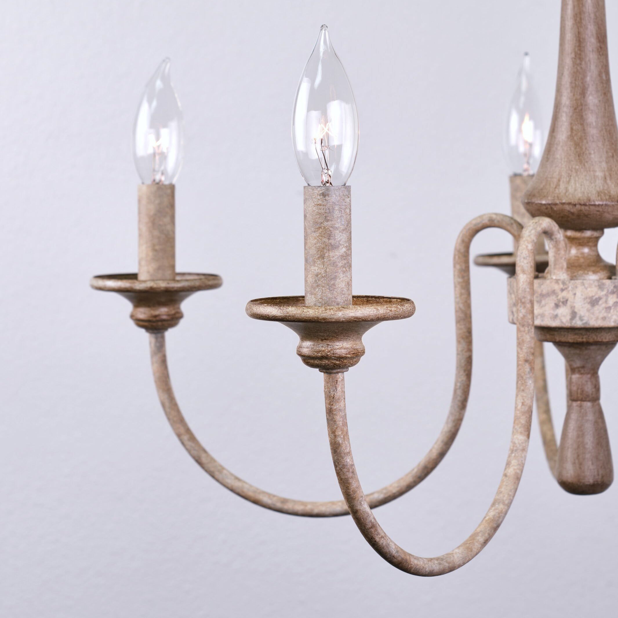 Alzorila Vintage Industrial Hand-carved Metal Chandelier - Lamp Copper