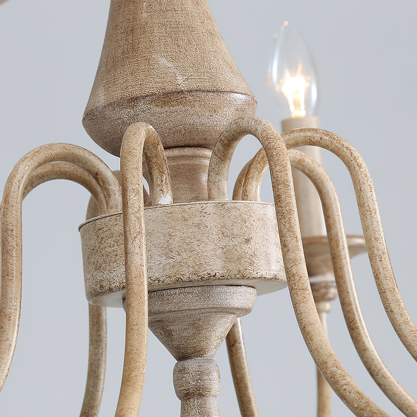 Alzorila Vintage Industrial Hand-carved Metal Chandelier - Lamp Copper
