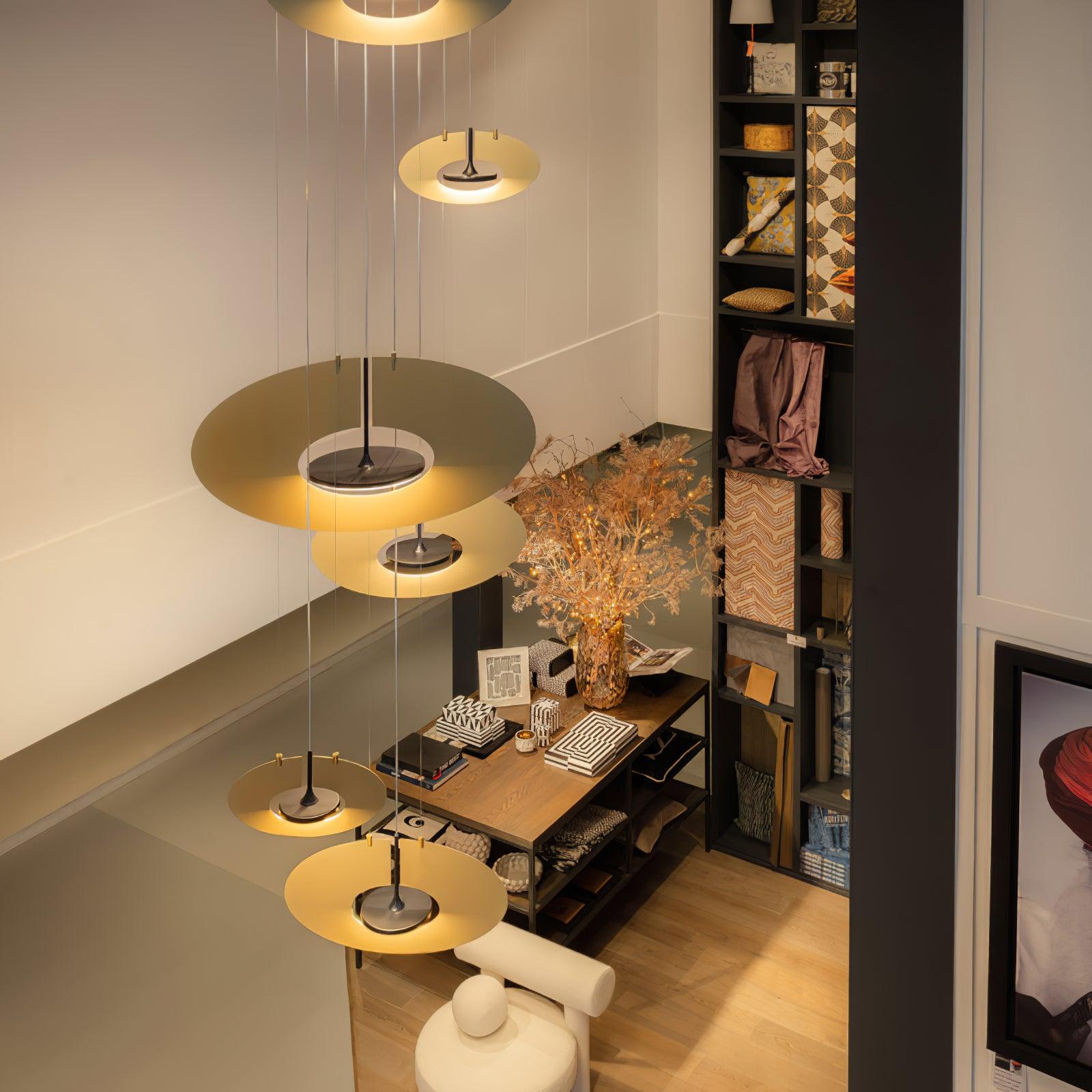 Solara Lampe suspendue ovale à anneau géométrique - Neutralighting