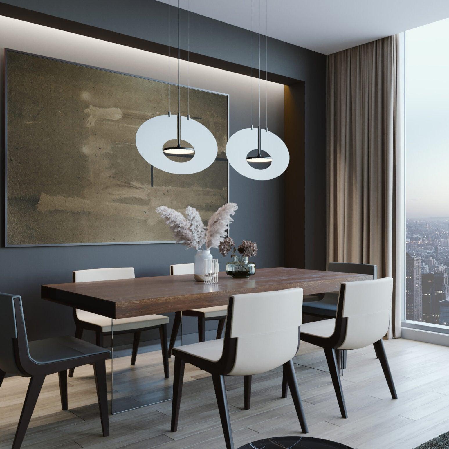 Solara Lampe suspendue ovale à anneau géométrique - Neutralighting