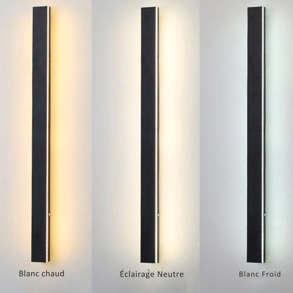 Elune Applique Murale Extérieur LED Étanche Minimaliste Métal Cour
