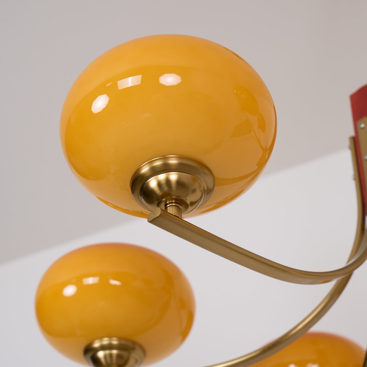Auralyn Lustre Globe 6 Lumières Verre Ambre - Neutralighting