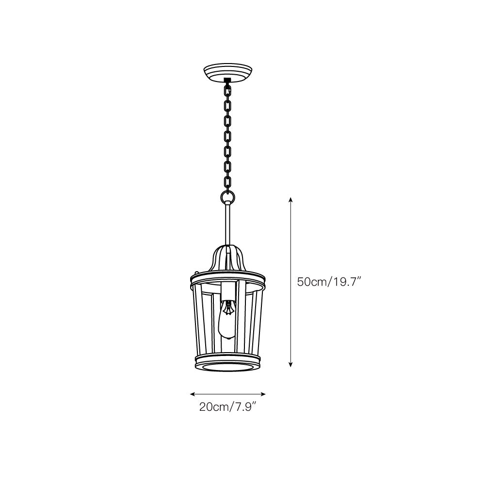 Veraeen Suspension Métal Bois Industriel Vintage Salon - Neutralighting