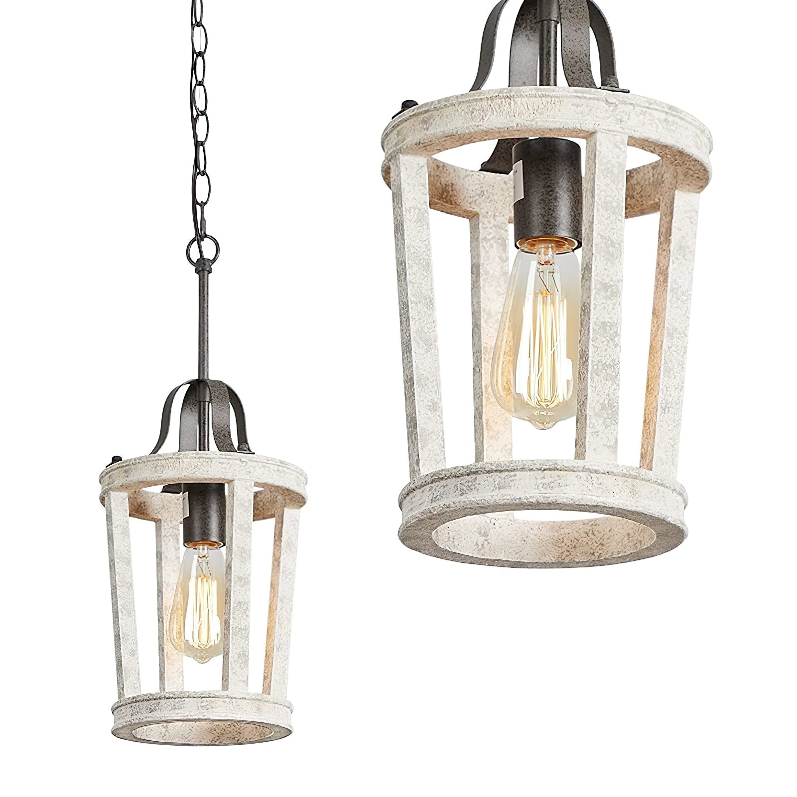 Veraeen Suspension Métal Bois Industriel Vintage Salon - Neutralighting