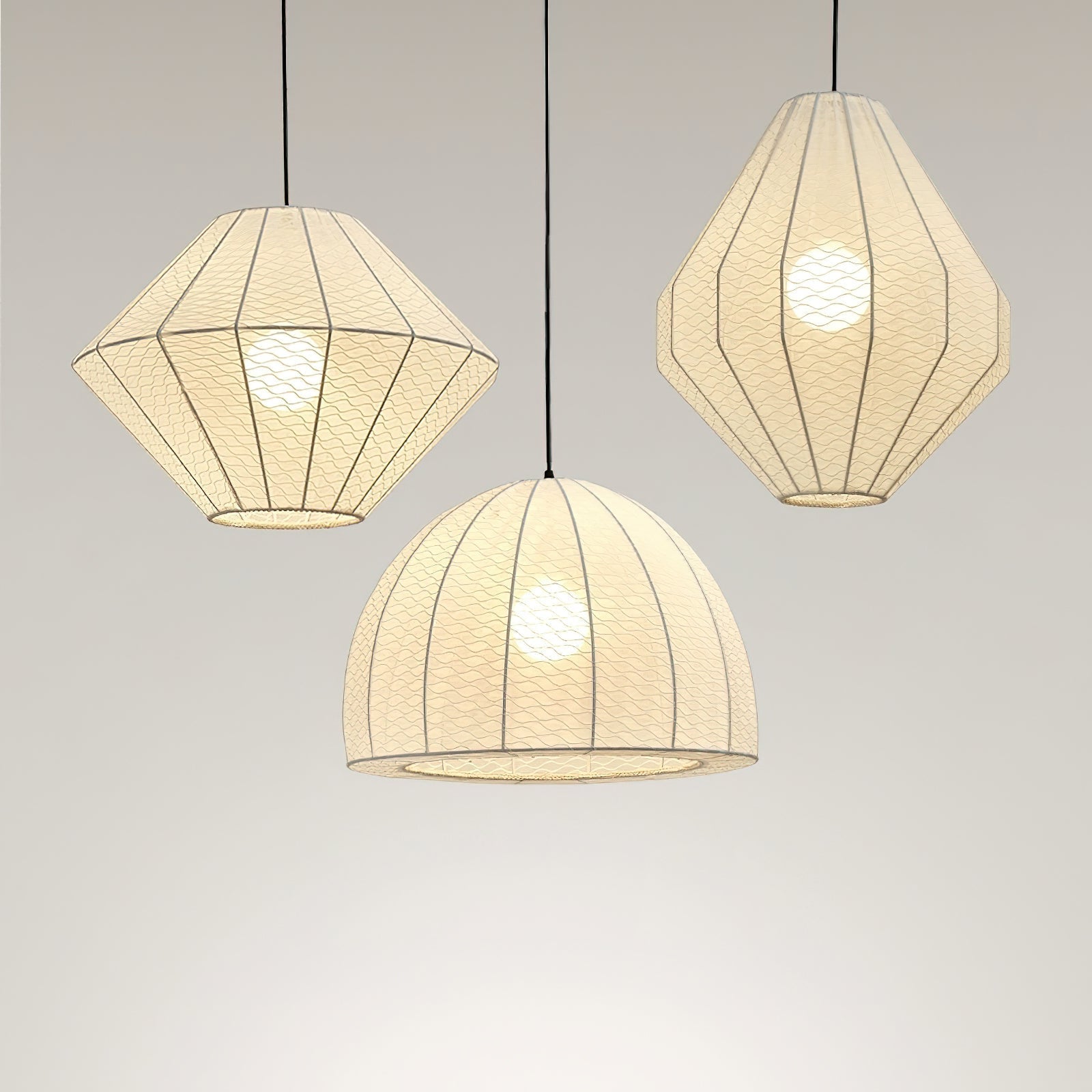 Felida Suspension Géométrique Tissu Minimaliste - Neutralighting