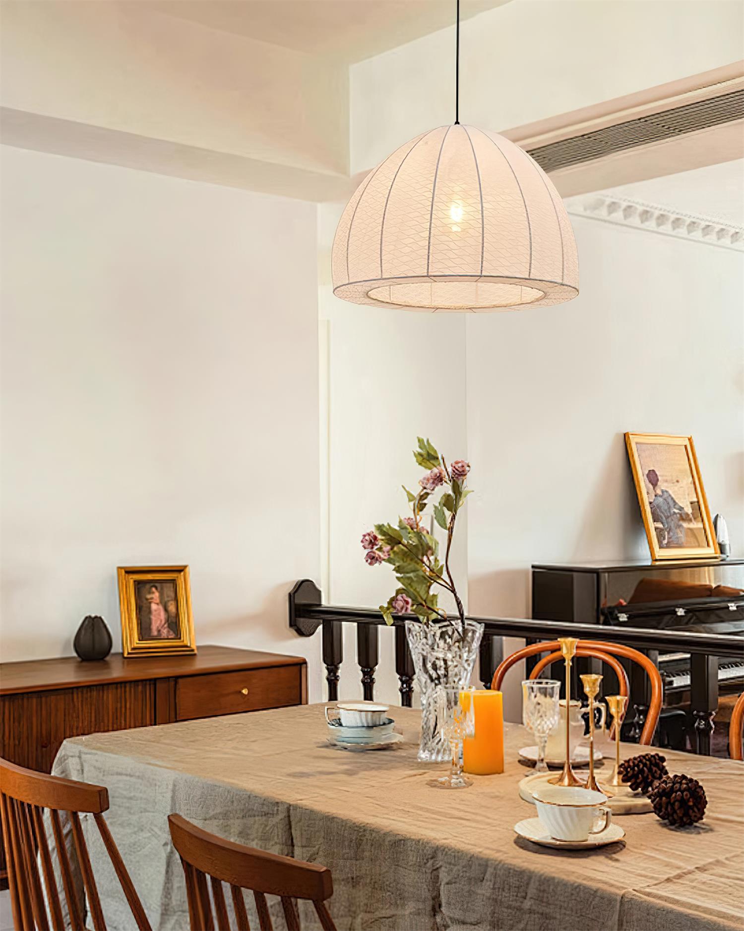 Felida Suspension Géométrique Tissu Minimaliste - Neutralighting