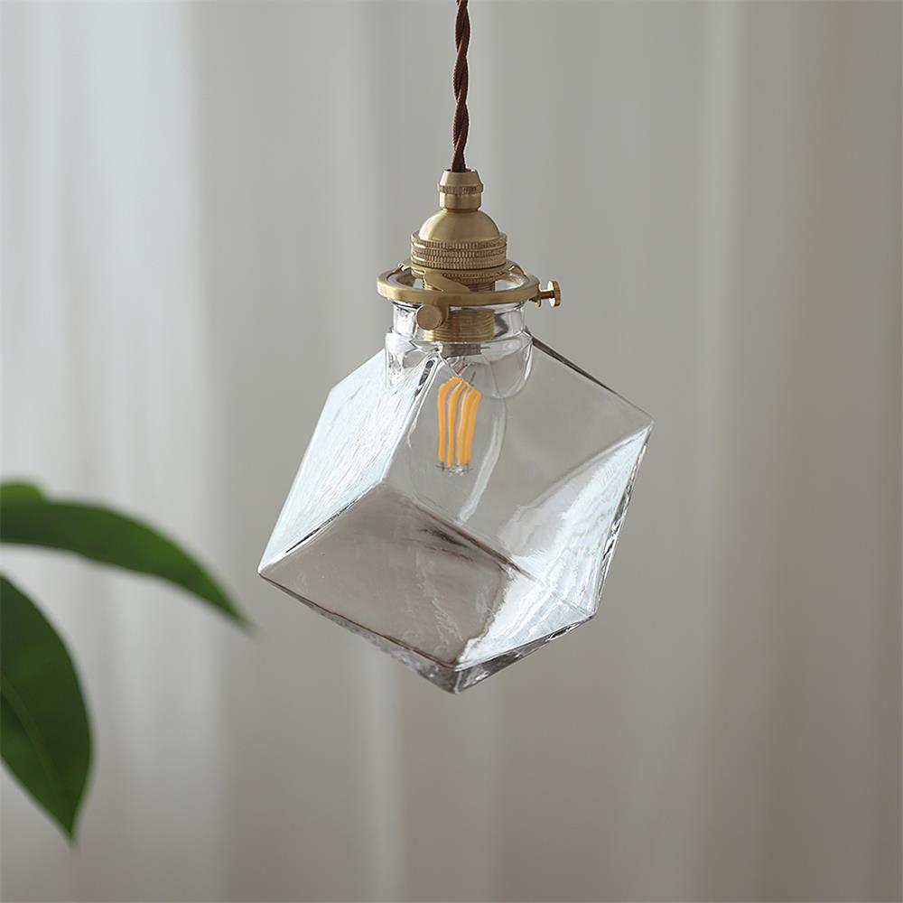 Felix Verre Suspension Clair Géométrique Industriel - Neutralighting