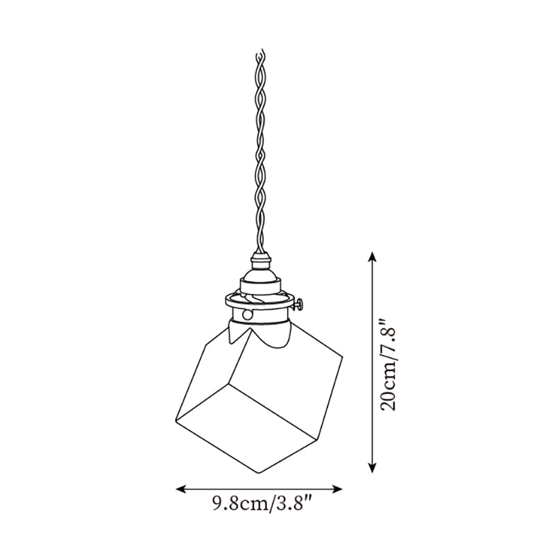 Felix Verre Suspension Clair Géométrique Industriel - Neutralighting