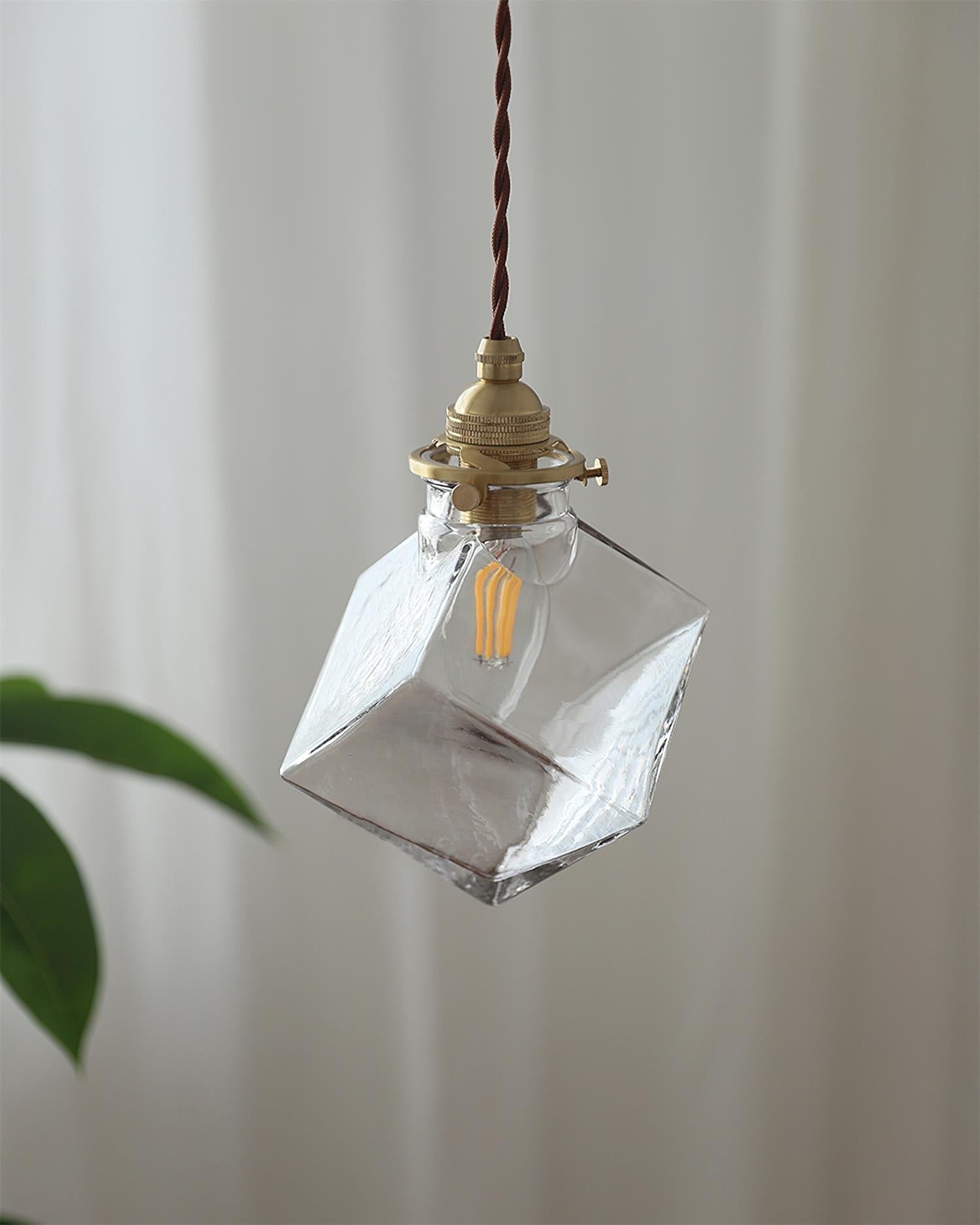 Felix Verre Suspension Clair Géométrique Industriel - Neutralighting