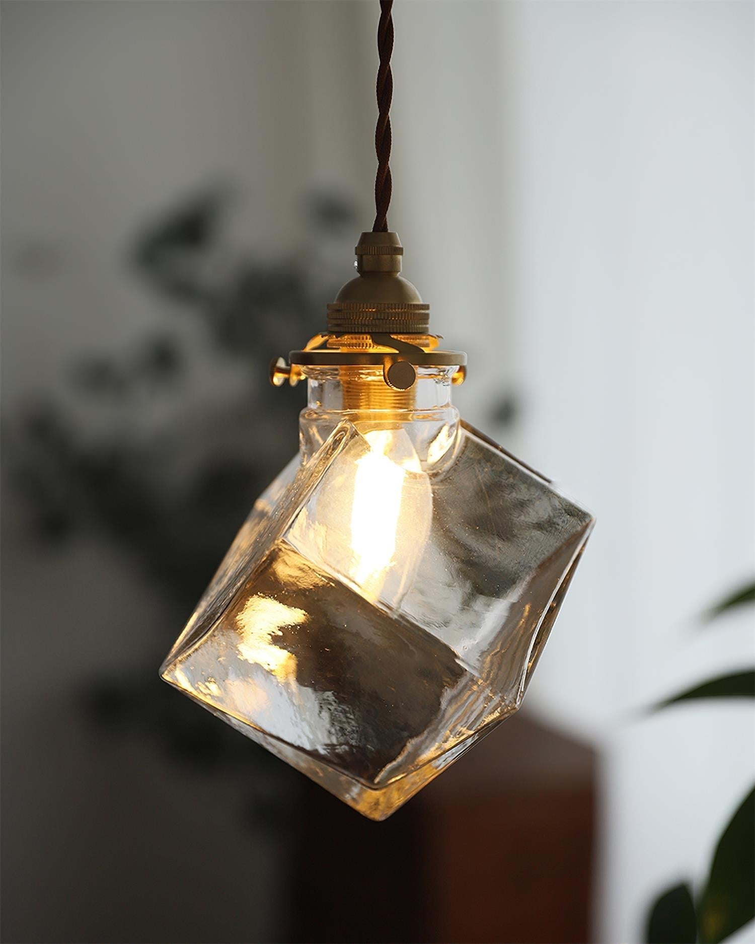 Felix Verre Suspension Clair Géométrique Industriel - Neutralighting
