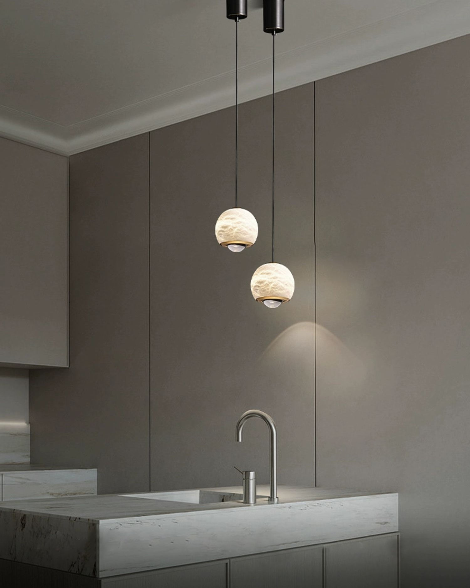Zephaan Suspension Laiton Albâtre Moderne Minimaliste - Neutralighting