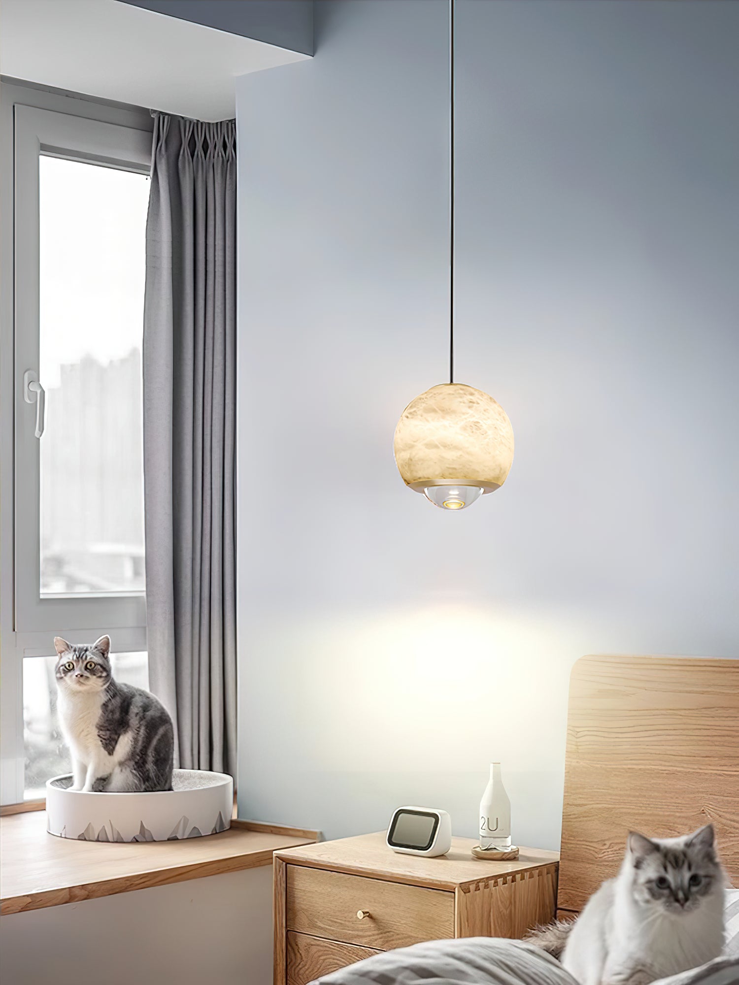 Zephaan Suspension Laiton Albâtre Moderne Minimaliste - Neutralighting
