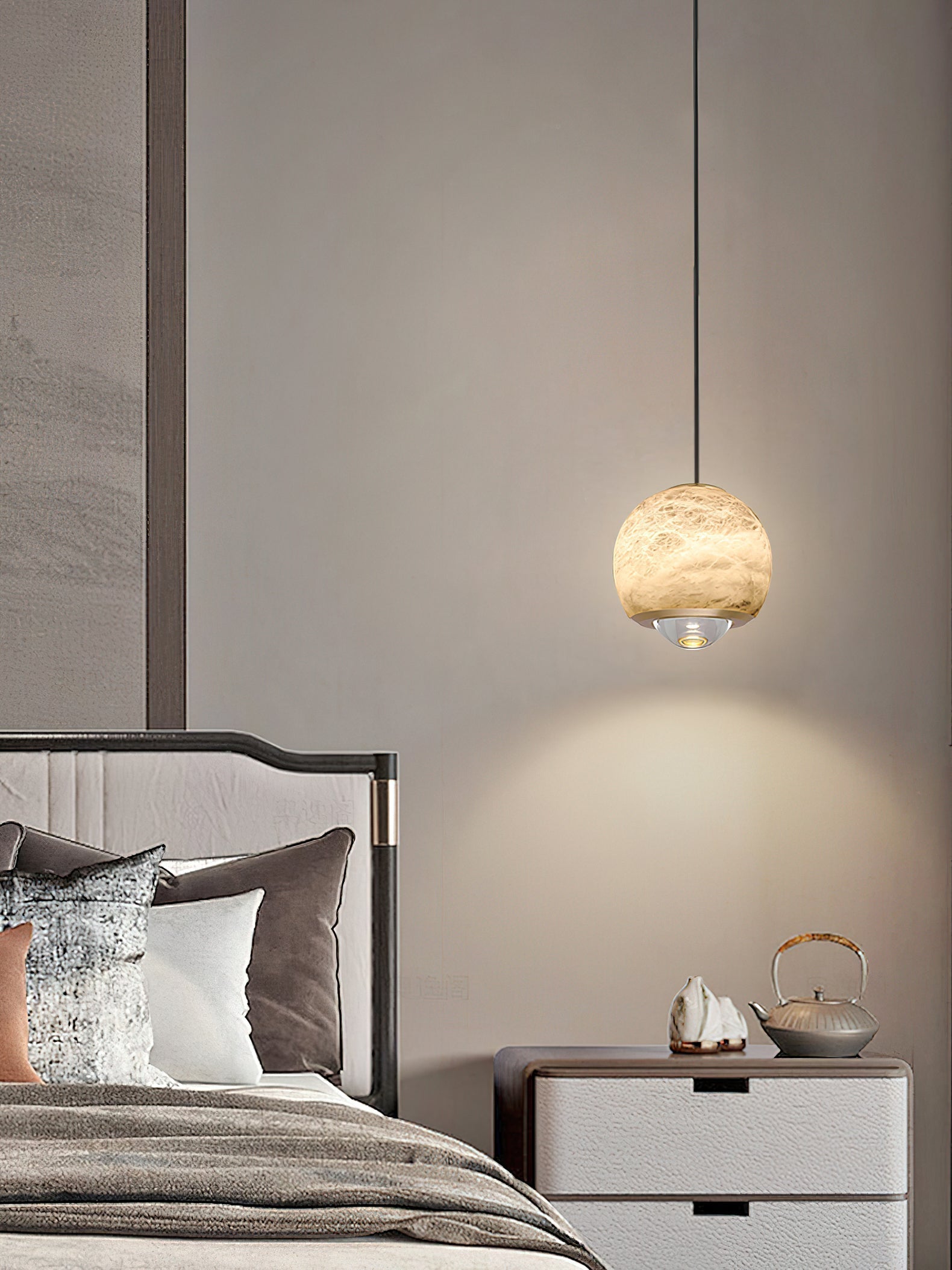 Zephaan Suspension Laiton Albâtre Moderne Minimaliste - Neutralighting